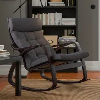 Кресло качалка Ikea Poang Dark Brown Тёмно-серый photo 2