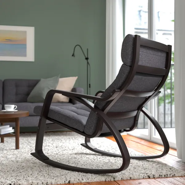 Кресло качалка Ikea Poang Dark Brown Тёмно-серый photo 3