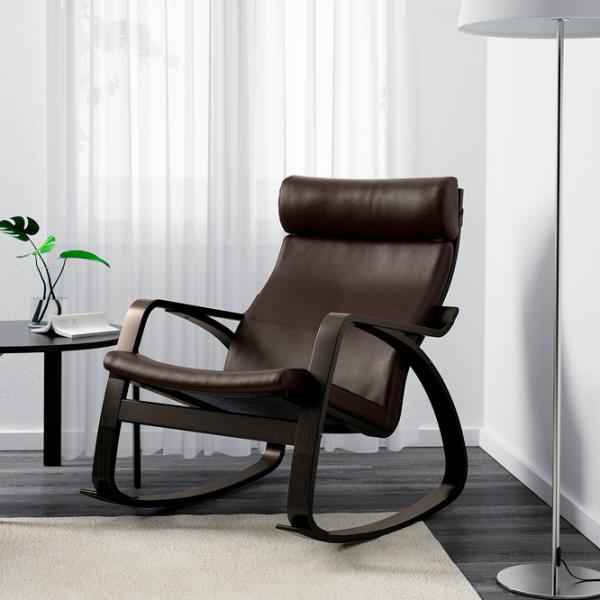 Fotoliu balansoar Ikea Poang/Glose Brown Brown photo 2 Fotoliu balansoar Ikea Poang/Glose Brown Brown photo 2