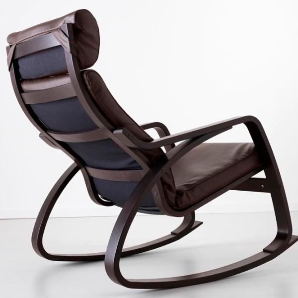 Fotoliu balansoar Ikea Poang/Glose Brown Brown photo 3 Fotoliu balansoar Ikea Poang/Glose Brown Brown photo 3
