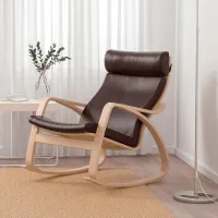 Fotoliu balansoar Ikea Poang/Glose Beige Brown photo 2