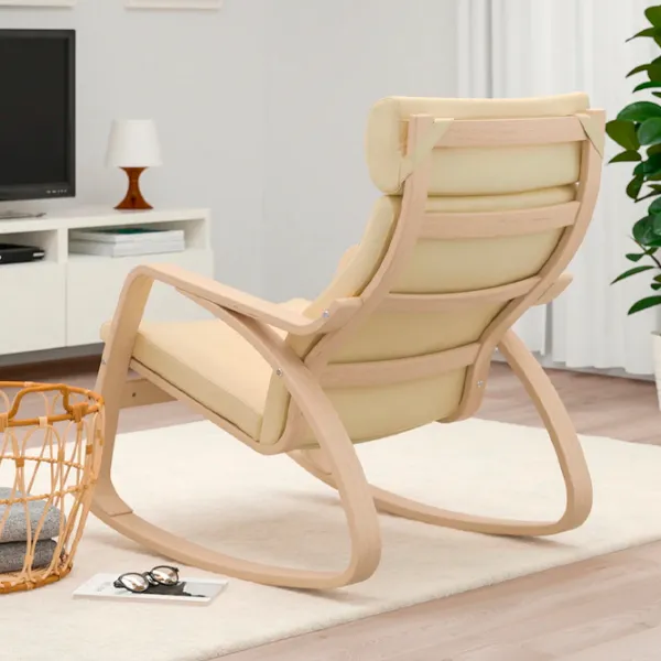 Fotoliu balansoar Ikea Poang/Glose Beige Beige photo 3 Fotoliu balansoar Ikea Poang/Glose Beige Beige photo 3