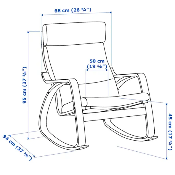 Fotoliu balansoar Ikea Poang/Glose Beige Beige photo 6 Fotoliu balansoar Ikea Poang/Glose Beige Beige photo 6