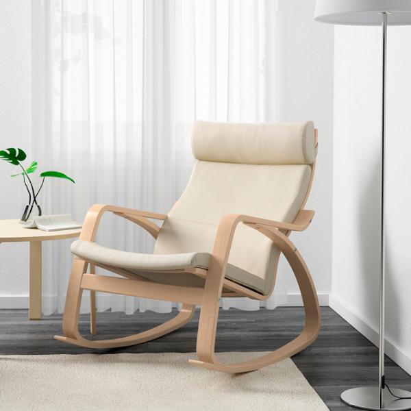 Кресло качалка Ikea Poang/Glose Beige Бежевый photo 4 Кресло качалка Ikea Poang/Glose Beige Бежевый photo 4