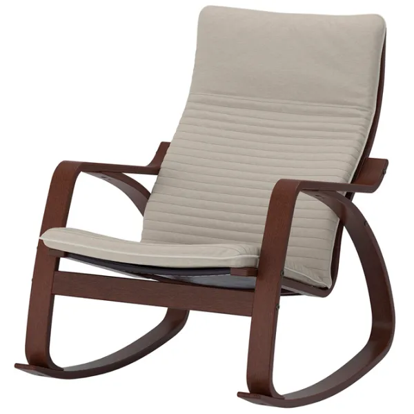 Кресло качалка Ikea Poang/Knisa Brown Бежевый photo 1