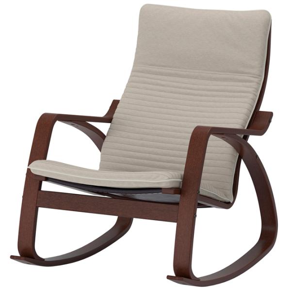 Кресло качалка Ikea Poang/Knisa Brown Бежевый photo 1