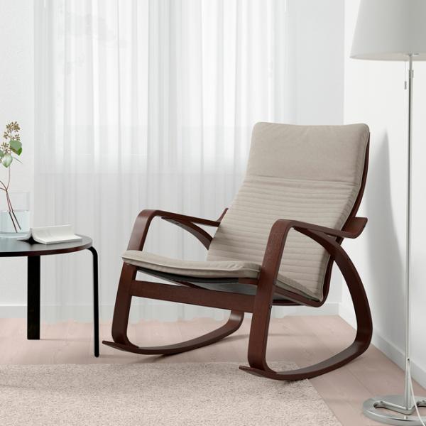 Кресло качалка Ikea Poang/Knisa Brown Бежевый photo 2
