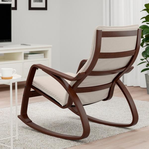 Кресло качалка Ikea Poang/Knisa Brown Бежевый photo 4