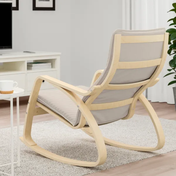 Fotoliu balansoar Ikea Poang Beige Beige photo 2