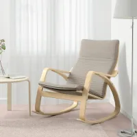Fotoliu balansoar Ikea Poang Beige Beige photo 3