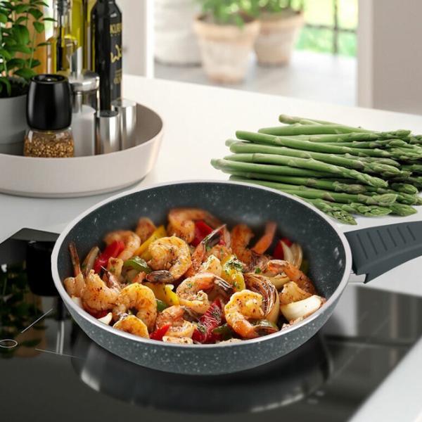 Сковорода Maestro MR-1214-24 Универсальная / 24 см / Серый photo 6