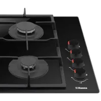 Plită încorporabilă pe gaz Hansa BHKS620531 Sticlă călită / Black photo 5