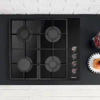 Plită încorporabilă pe gaz Hansa BHKS620531 Sticlă călită / Black photo 6