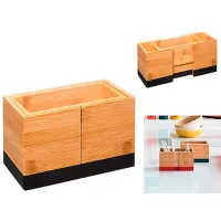 Uscător pentru tacâmuri 5Five 50231 Black / Bambus