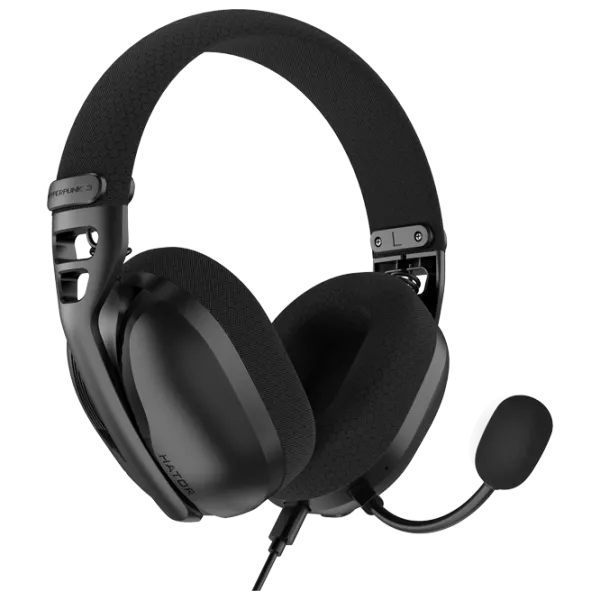 Căști Hator Hyperpunk 3 Black Cu fir/ Gaming photo 2 Căști Hator Hyperpunk 3 Black Cu fir/ Gaming photo 2