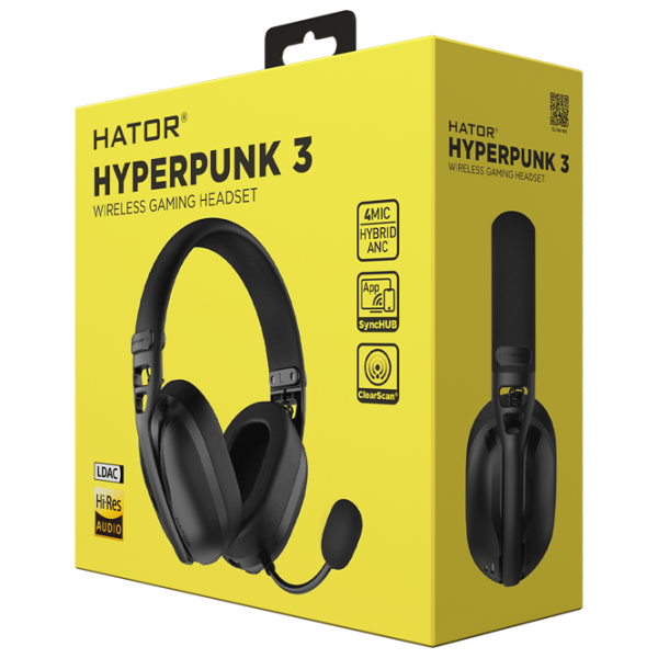 Căști Hator Hyperpunk 3 Black Fără fir/ Gaming photo 6 Căști Hator Hyperpunk 3 Black Fără fir/ Gaming photo 6