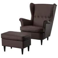 Fotoliu Ikea Strandmon/Grann/Bomstad Brown Brown