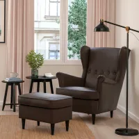 Fotoliu Ikea Strandmon/Grann/Bomstad Brown Brown photo 2