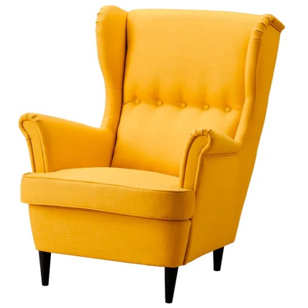 Fotoliu Ikea Strandmon Brown Yellow photo 1 Fotoliu Ikea Strandmon Brown Yellow photo 1