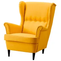 Fotoliu Ikea Strandmon Brown Yellow