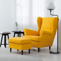 Fotoliu Ikea Strandmon Brown Yellow photo 5