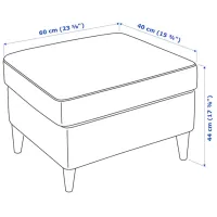 Fotoliu Ikea Strandmon Brown Yellow photo 6