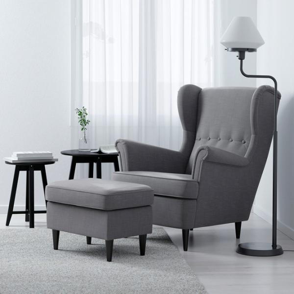 Кресло Ikea Strandmon Черный Тёмно-серый photo 2 Кресло Ikea Strandmon Черный Тёмно-серый photo 2
