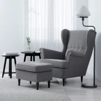 Fotoliu Ikea Strandmon Black Dark Gray photo 2