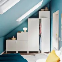 Шкаф Ikea Platsa 240 x 57см x 231 / ДСП / Белый photo 3