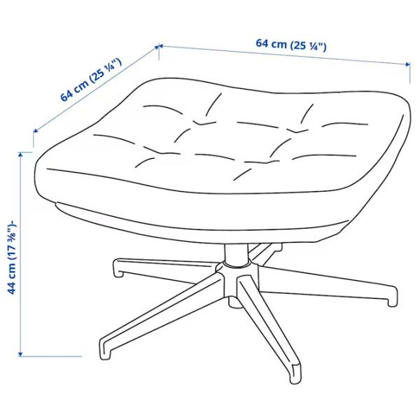 Кресло Ikea Havberg Черный Черный photo 7 Кресло Ikea Havberg Черный Черный photo 7
