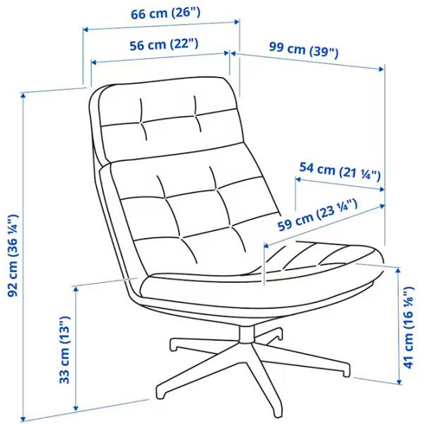 Fotoliu Ikea Havberg Black Red photo 6 Fotoliu Ikea Havberg Black Red photo 6