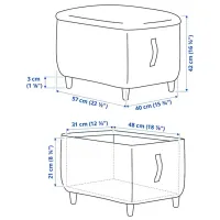 Fotoliu Ikea Oskarshamn Beige Black photo 8