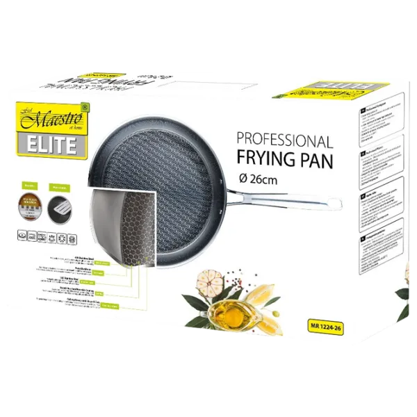 Сковорода Maestro MR-1224-26 Универсальная / 26 см / Серебряный photo 6 Сковорода Maestro MR-1224-26 Универсальная / 26 см / Серебряный photo 6