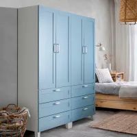 Шкаф Ikea Platsa/Sannidal 160 x 42см x 191 / ДСП / Белый photo 4