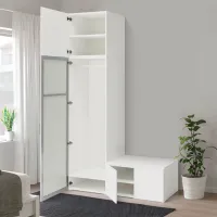 Dulap Ikea Platsa/Straumen/Fonner 140 x 57 x 241 / DSP / Alb photo 4