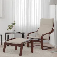 Кресло Ikea Poang/Knisa Brown Бежевый photo 3