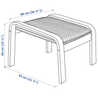 Кресло Ikea Poang/Knisa Brown Бежевый photo 8
