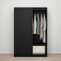 Шкаф Ikea Rakkestad 117 x 55см x 176 / ДСП / Чёрный photo 3
