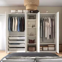 Шкаф Ikea Pax/Forsand 250 x 60см x 201.2 / ДСП / Белый photo 3