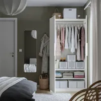 Шкаф Ikea Pax/Forsand 100 x 60см x 201.2 / ДСП / Белый photo 3