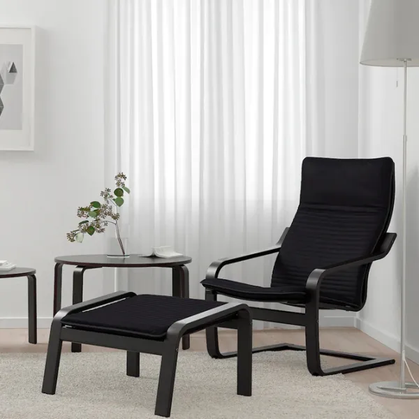Кресло Ikea Poang Черный Черный photo 5
