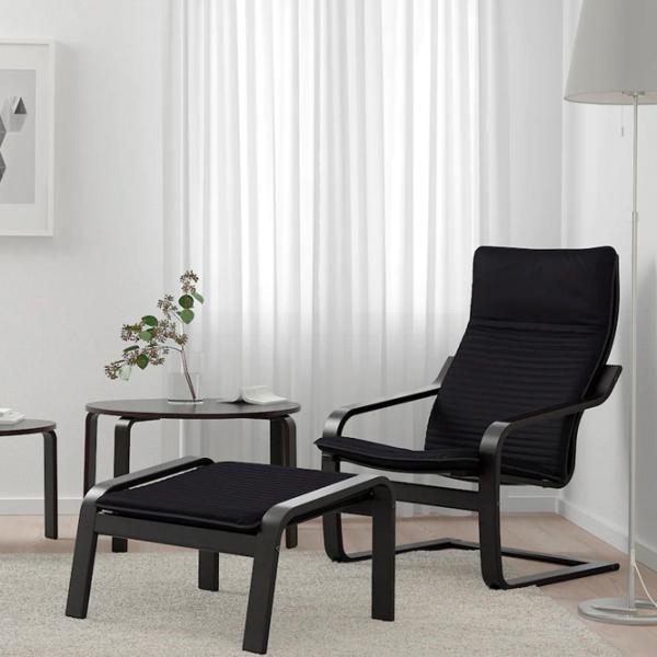 Кресло Ikea Poang Черный Черный photo 5