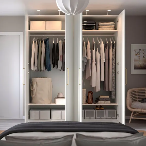 Шкаф Ikea Pax/Forsand 200 x 60см x 236.4 / ДСП / Белый photo 3