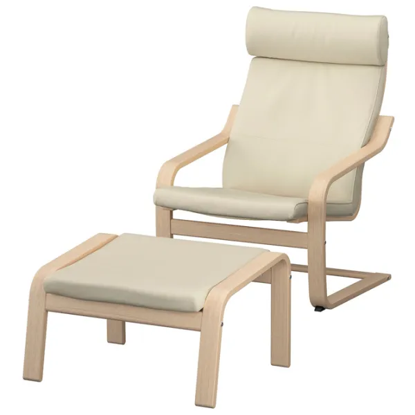 Кресло Ikea Poang/Glose Beige Бежевый photo 1 Кресло Ikea Poang/Glose Beige Бежевый photo 1