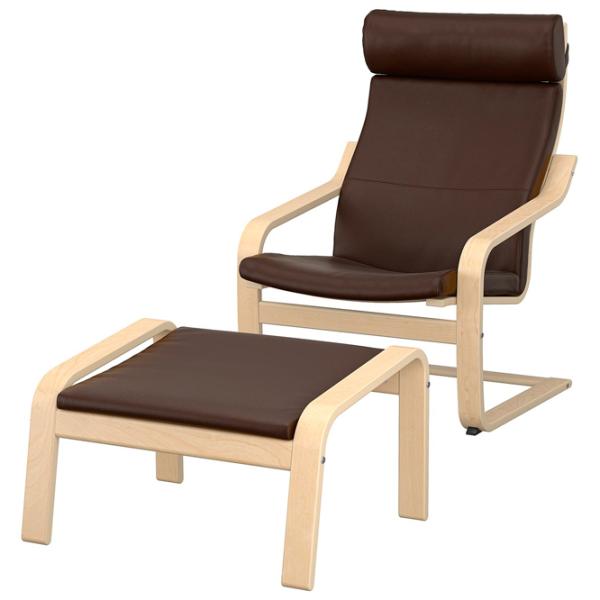 Кресло Ikea Poang/Glose Beige Коричневый photo 1 Кресло Ikea Poang/Glose Beige Коричневый photo 1