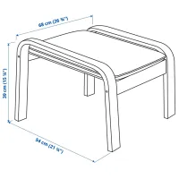 Fotoliu Ikea Poang/Glose Beige Brown photo 6