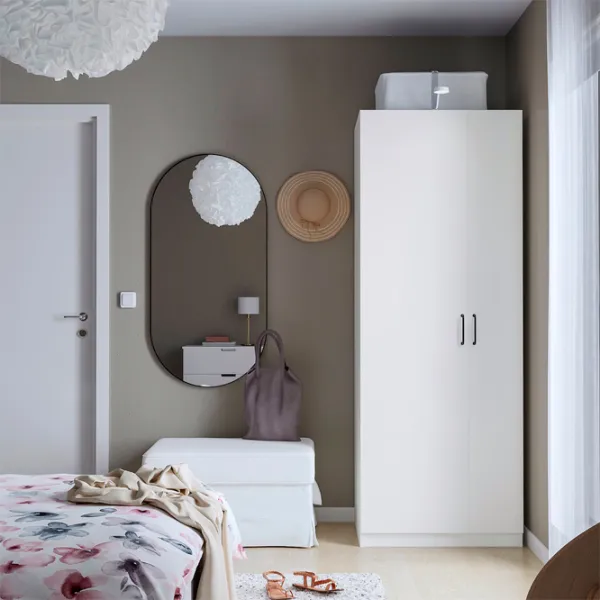 Шкаф Ikea Pax/Forsand 75 x 60см x 201.2 / ДСП / Белый photo 2