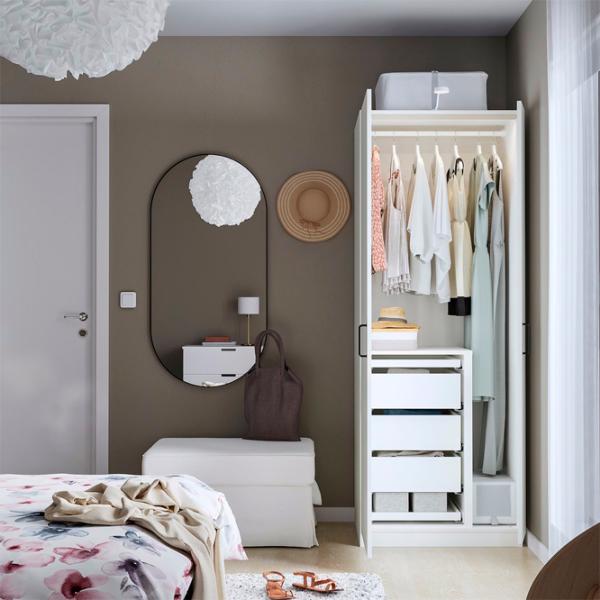 Шкаф Ikea Pax/Forsand 75 x 60см x 201.2 / ДСП / Белый photo 3