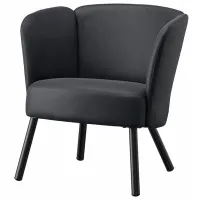 Fotoliu Ikea Herrakra/Skulsta Black Black