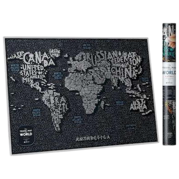 Joc de masă 1DEA.me Travel Map Letters World 5+/ Hartă de răzuire photo 2